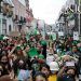 Con marcha pacífica, exigen legalización del aborto en Puebla