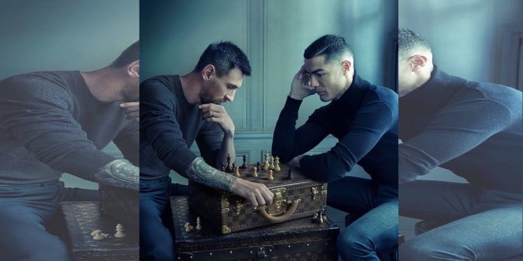 Louis Vuitton lo logró: reúne Lionel Messi y Cristiano Ronaldo en una fotografía