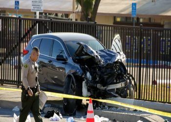 Detienen a conductor que arrolló a 25 cadetes en Los Ángeles
