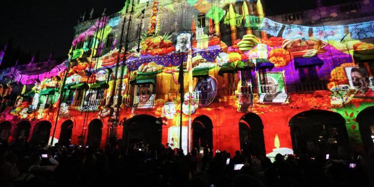 vidoe mapping muertos puebla