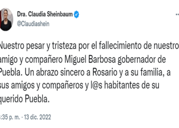 Funcionarios federales y gobernadores emiten condolencias por deceso de Miguel Barbosa