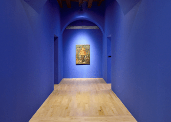 Una serpiente cruza el Museo Amparo
