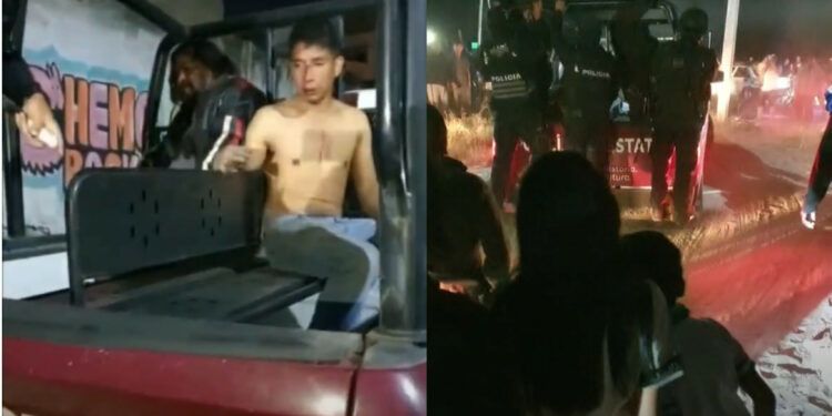 En Nealtican intentan linchar a 4 sujetos señalados por robo y narcomenudeo