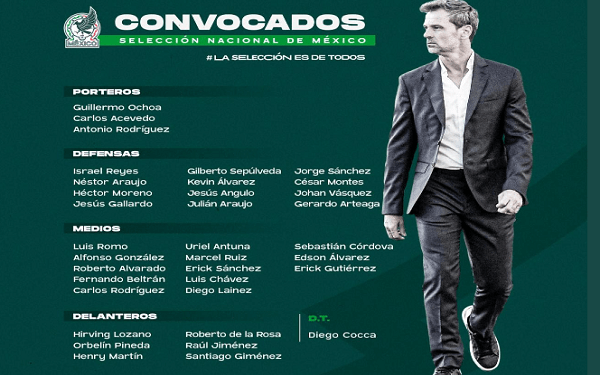 Cocca presenta su primera convocatoria en la selección mexicana