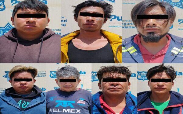 SSC Puebla detiene presuntos ladrones con 230 kilos de cable telefónico