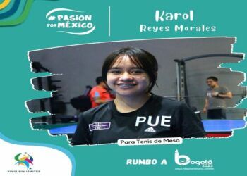 Karol Reyes, paratenista poblana lista en Bogotá