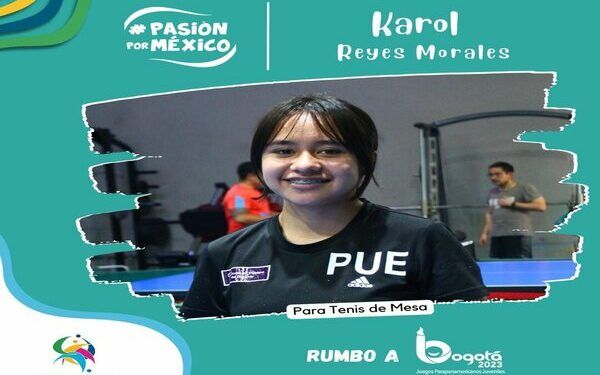 Karol Reyes, paratenista poblana lista en Bogotá