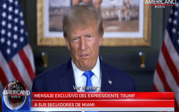 Trump envía mensaje de agradecimiento a hispanos y comunidad de Miami