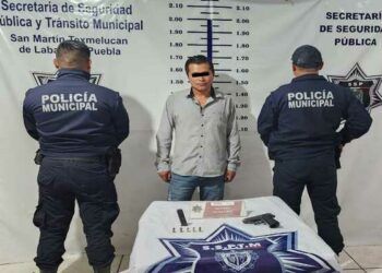 SSP Texmelucan detiene a sujeto por posesión ilegal de arma de fuego