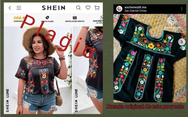 Plagia SHEIN diseño textil, denuncian