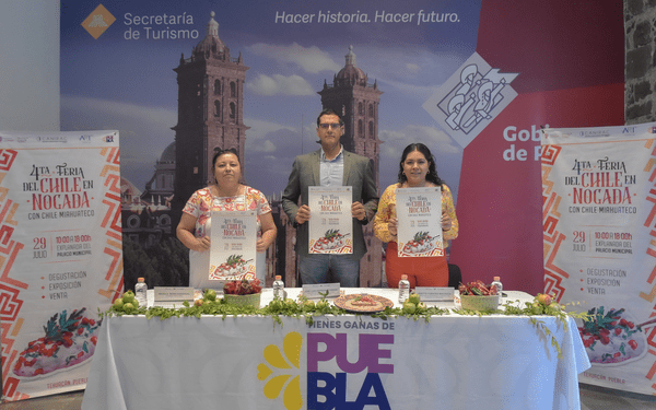 Presentan la Cuarta Feria del Chile en Nogada en Tehuacán