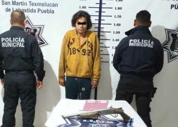 SSP Texmelucan detiene a hombre en posesión de arma de fuego