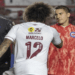 ¡Terrorífico! Marcelo lesiona a Luciano Sánchez en la Copa Libertadores