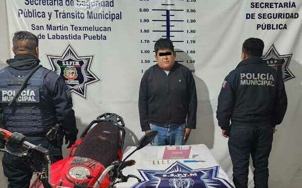 SSP de Texmelucan detiene a hombre por robo