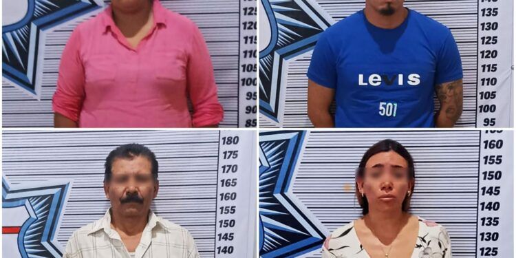 Cuatro personas son detenidas acusadas de extorsión en el Mercado Morelos