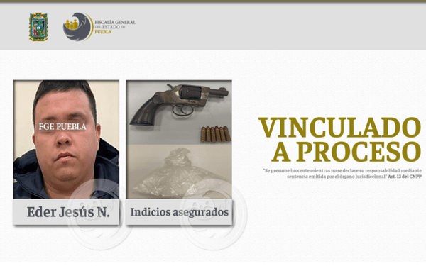 Fiscalía de Puebla vincula a proceso al “R-15”, presunto líder delictivo en Veracruz