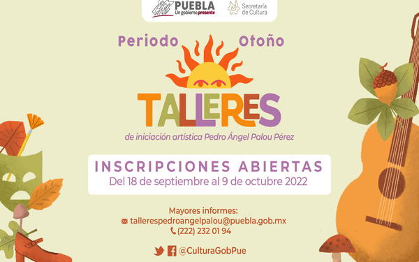 Abren inscripciones para talleres artísticos de otoño en Puebla