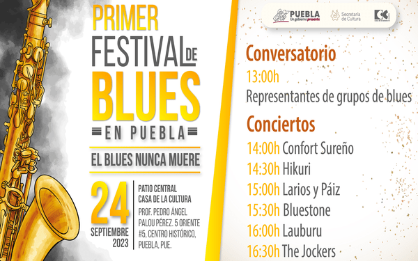 Casa de la Cultura recibirá al Primer Festiva de Blues de Puebla