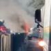 Pipa se incendia en el Arco Norte, con dirección a Texmelucan