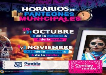 Emiten recomendaciones para visitar panteones durante temporada de Día de Muertos en Puebla
