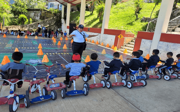 Fomentan educación vial en menores poblanos