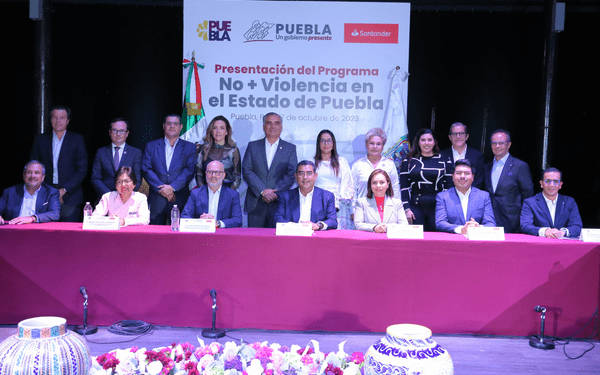 Programa “No + violencia” busca garantizar la paz social en Puebla