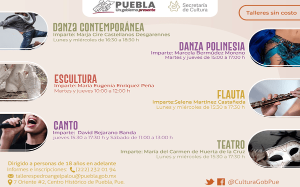 Presentan talleres artísticos para mayores de edad en Puebla