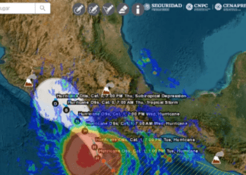 Otis crece a huracán categoría 3 previo a tocar tierra en Guerrero