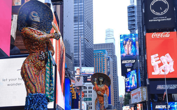 La huesuda, de visita en Nueva York