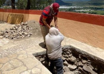 Descubren un teocalli en Cerro de San Miguel