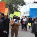 Realizan trabajadores del ISSSTEP paro de labores