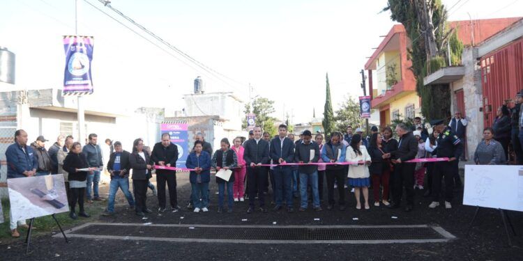 Ayuntamiento de Puebla entrega ampliación de red pluvial en Santa Catarina