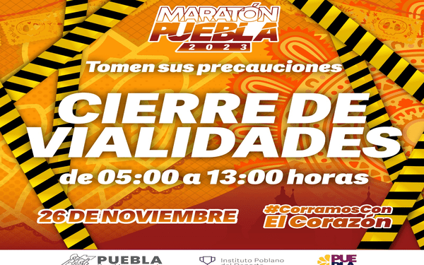 Anuncian operativo de seguridad durante el Maratón Puebla 2023