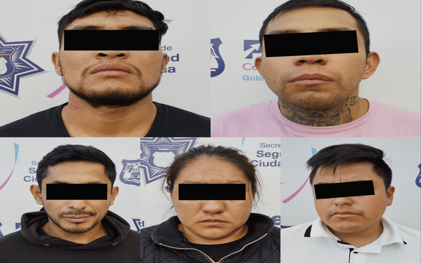 SSC Puebla detiene a integrantes de bandas dedicadas al robo de vehículos