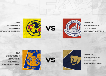 Listos los horarios para las semifinales del fútbol mexicano