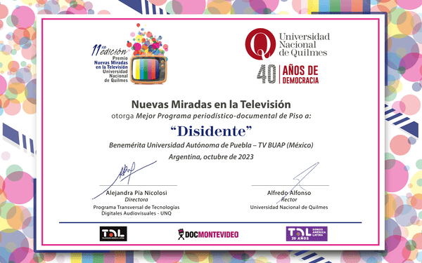Premio internacional a Disidente