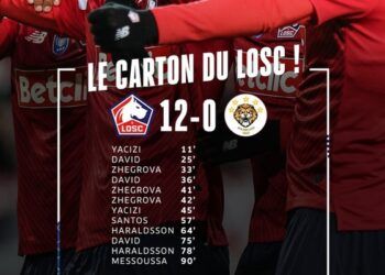 Lille logra goleada histórica en la Copa de Francia