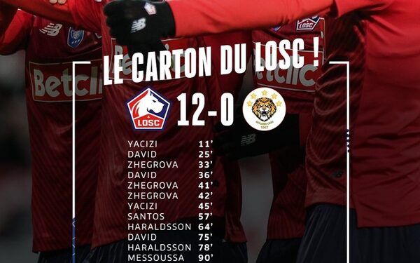 Lille logra goleada histórica en la Copa de Francia