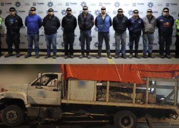 SSC Puebla detiene a ladrones de cable de telefonía de Telmex