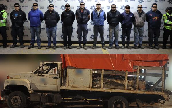 SSC Puebla detiene a ladrones de cable de telefonía de Telmex