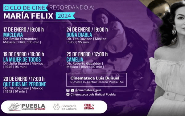 Cinemateca Luis Buñuel presentará ciclo de cine en honor a María Félix