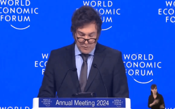 Milei se presenta en el Foro Davos en Suiza