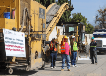 Inician trabajos de rehabilitación de la carretera Chiautzingo – San Felipe Teotlalcingo