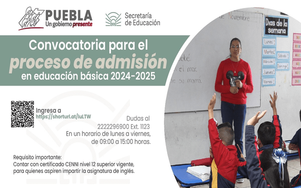 SEP emite convocatoria de admisión para nuevos docentes en Puebla