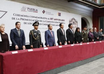Puebla conmemora el 107 aniversario de la promulgación de la Constitución Mexicana