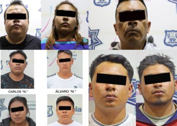 SSC Puebla detiene a 10 delincuentes asociados al robo de vehículo y autopartes