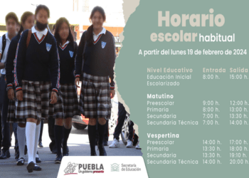Concluye horario de invierno en escuelas de Puebla el próximo viernes