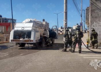 Se registró fuga de gas de una pipa en La Guadalupana