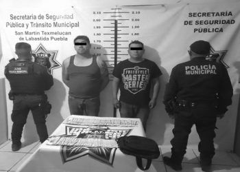 Capturan asaltantes con posesión de droga en Texmelucan