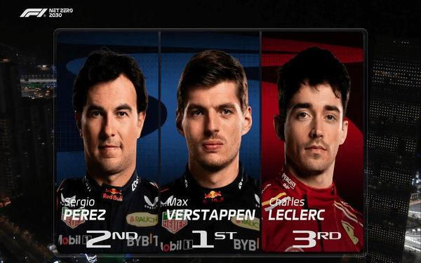 Checo finaliza segundo en el GP de Arabia y hace el 1-2 con Verstappen